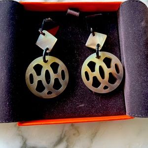 Ladies Hermes drop earrings. They are in excellent condition.